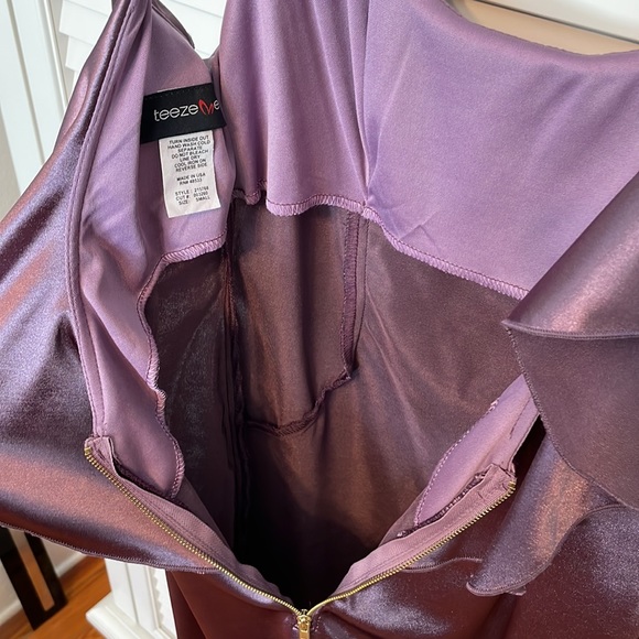 Mini cocktail dress. Purple lavender. S - Picture 3 of 5